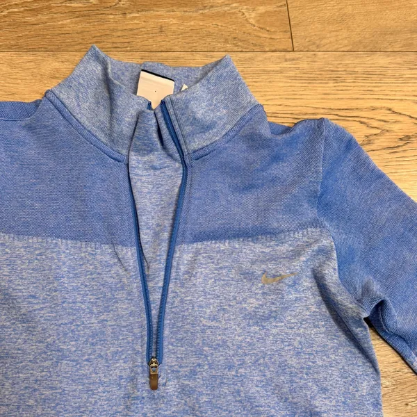 Nike Running Half Zip Pullover‎ Thumbhole Blue Small S Activewear Top Womens - Image 3