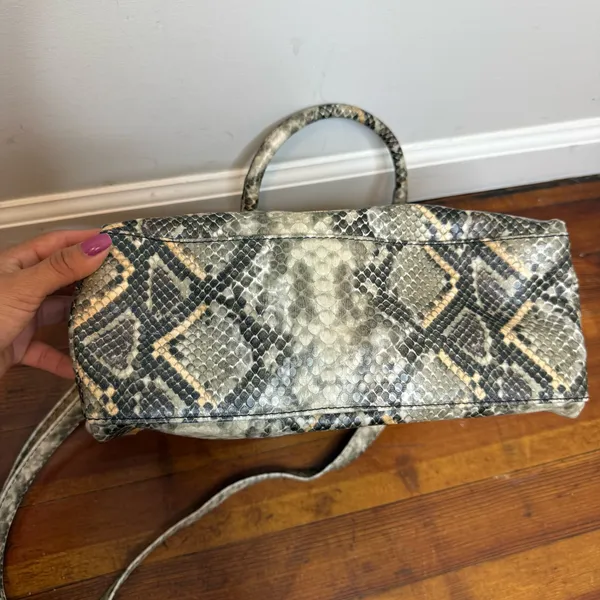 Jessica Simpson Snake-Print Satchel - Neutral Tones - Image 3