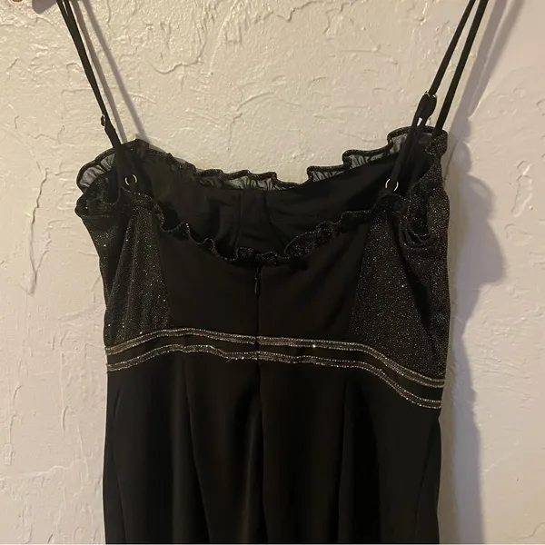 Hours Whimsigoth Black Women's‎ Sparkly Mini Dress with Lacey trim size Small - Image 5