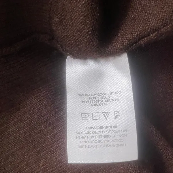 Cashmere Blend Hoodie XXL Brown Soft Comfy‎ Warm Cozy Oversized Luxurry Premier - Image 6