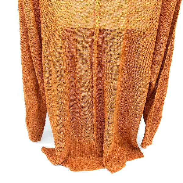 Mittoshop Rust Loose Texture Long Sleeve knit Top/Sweater in Pumpkin-Size L - Image 8