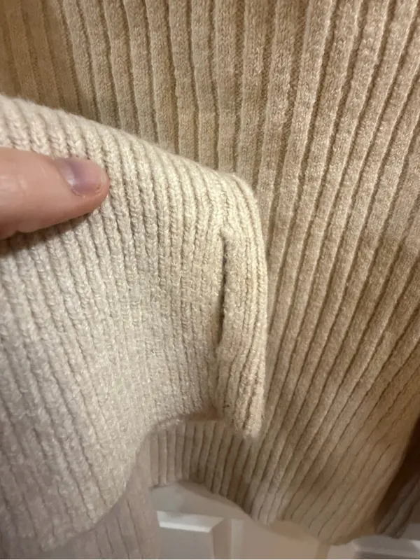 Aerie Off-Shoulder Ribbed Knit Sweater - Cream - Image 4