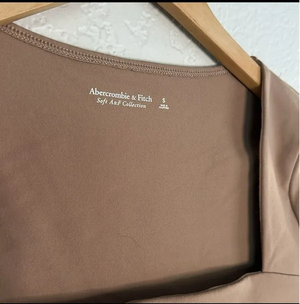 Brown Abercrombie Square Neck Bodysuit - Image 5