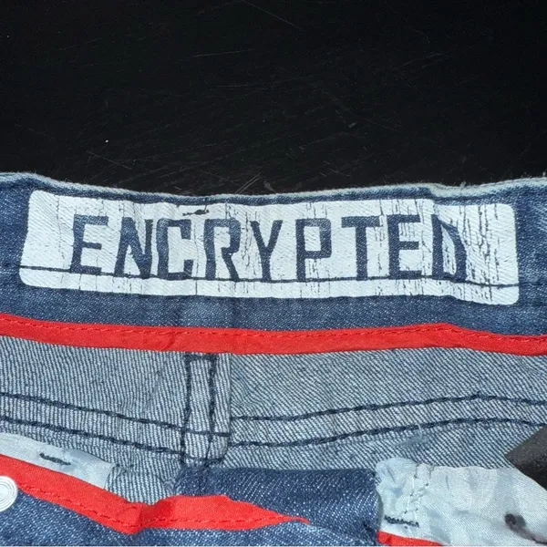Encrypted Distressed‎ Blue Jeans Size 12 - Image 4
