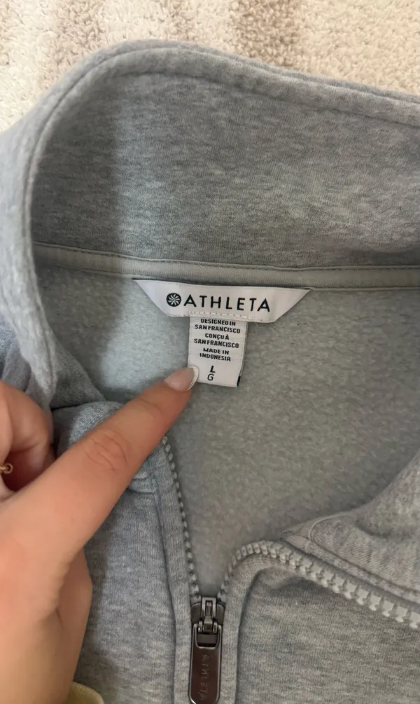 Athleta Grey Quarter-Zip - Image 2