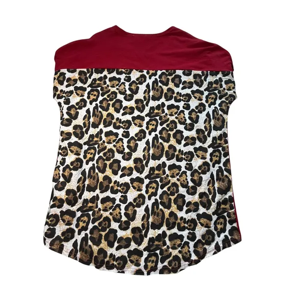 Gameday‎ Couture FSU Florida State Seminoles Leopard Glitter Top XS/S Oversized - Image 2