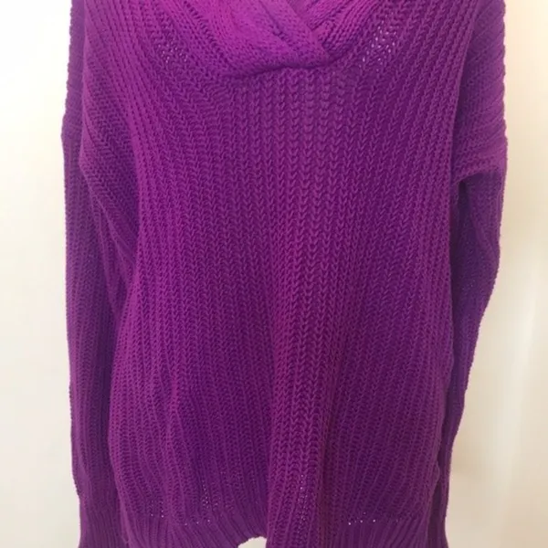 Lauren Ralph Lauren Chunky Knit Oversized‎ V-neck Sweater size large ladies - Image 3