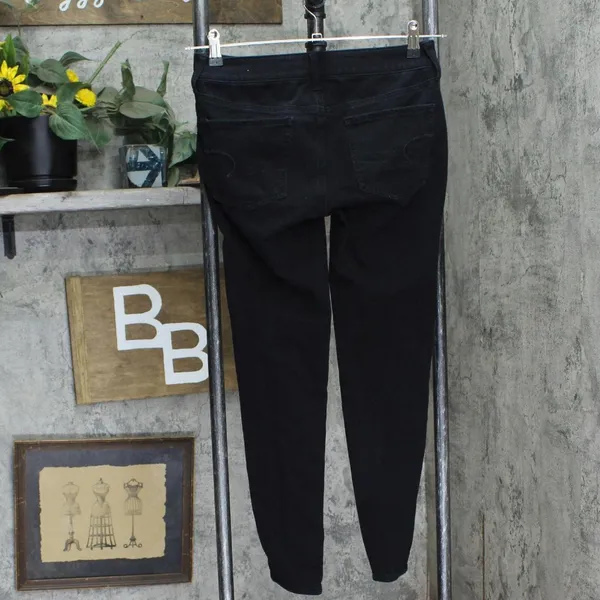 American Eagle Outfitters Denim Stretch Jegging 1678ff69ed1c3c Black 4 Short - Image 2