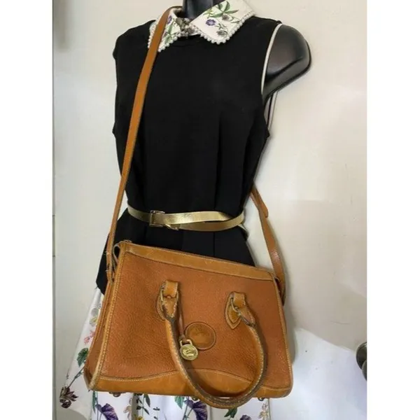 dooney and bourke vintage classic brown leather cr - Image 6