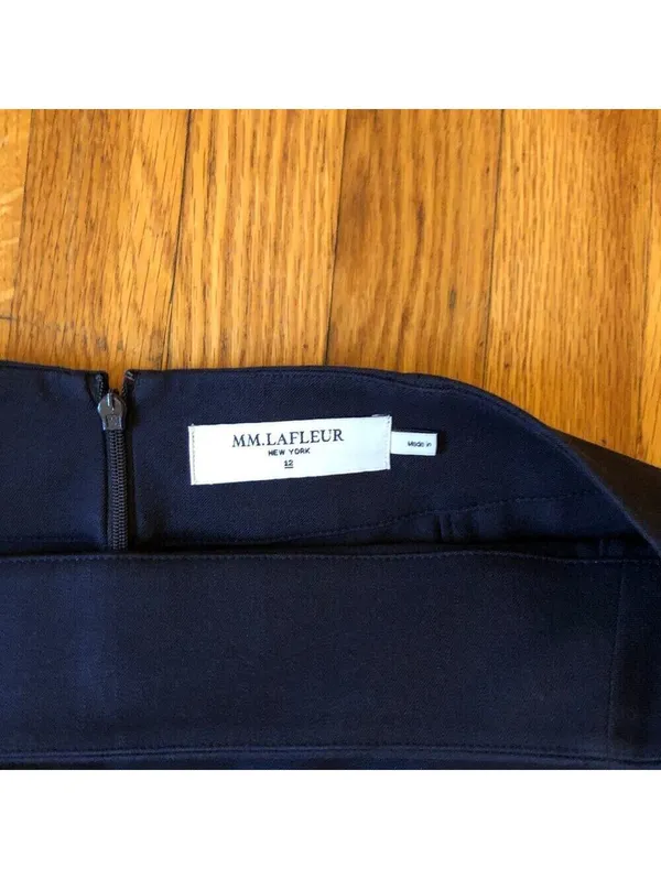 M.M. Lafleur Women's Basic Black Mini Skirt Back Zipper Closure - Size 12 - Image 7