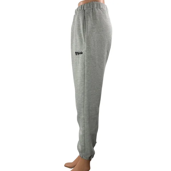 Guizio Women's Heather Gray Fleece High Rise Pull On Jogger Sweat Pants Size S - Image 2