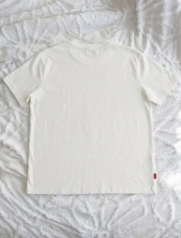 Levi's Graphic T-Shirt - "Good Things Take Time" Butterfly Graphic (White / Off-White) - Image 2