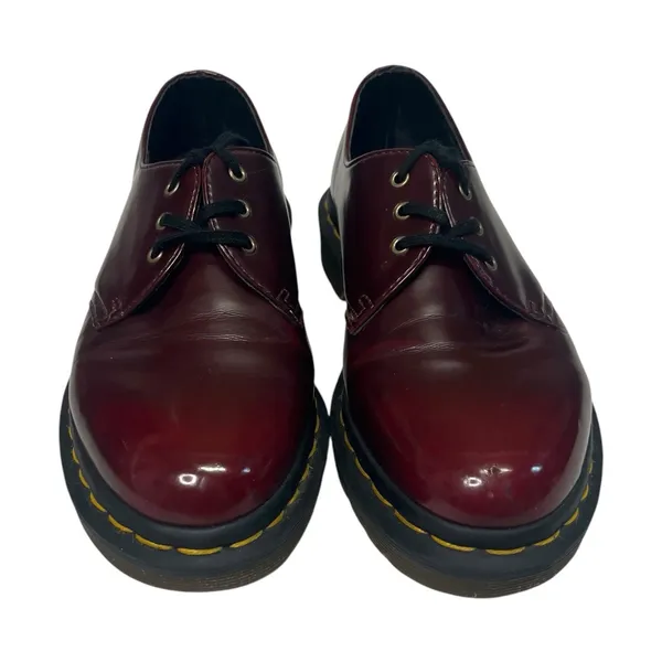 Dr Martens Oxford Shoes Womens 5 Red Oxblood Vegan Derby AirWair Goth Chunky - Image 10