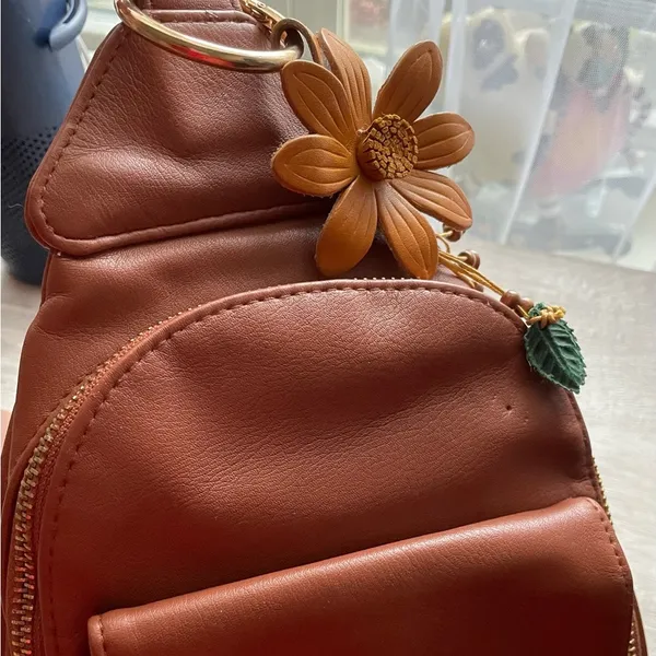Pleather Brown Crossbody bag - Image 5