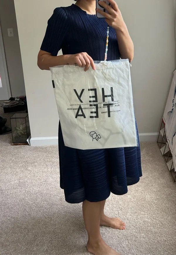 Hey tea tote bag White - Image 2