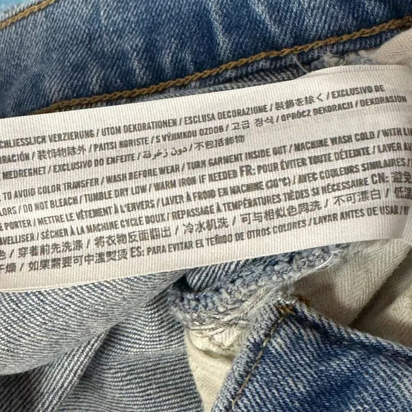Abercrombie & Fitch SZ 29/8xs 90’s Straight Jeans Ultra Hi-Rise Curve Distressed - Image 10