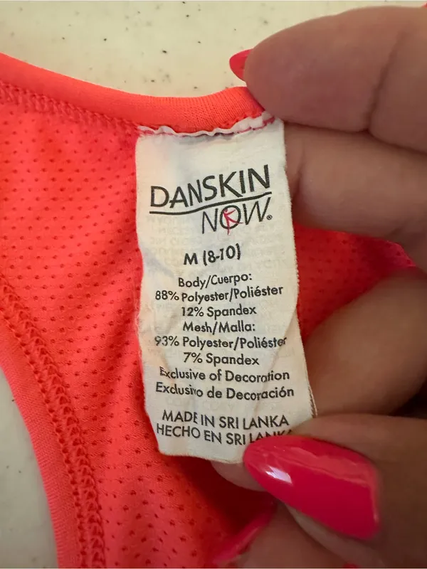 Danskin Now Coral Freeze Racerback Athletic Tank Top Women’s Medium - Image 5