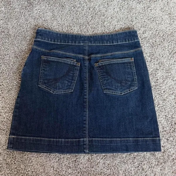 Y2K ELLE dark wash denim mini skirt - Image 8