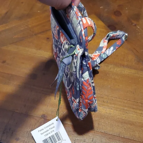 Vera Bradley Blue and Red Floral Mini Bag - Image 6