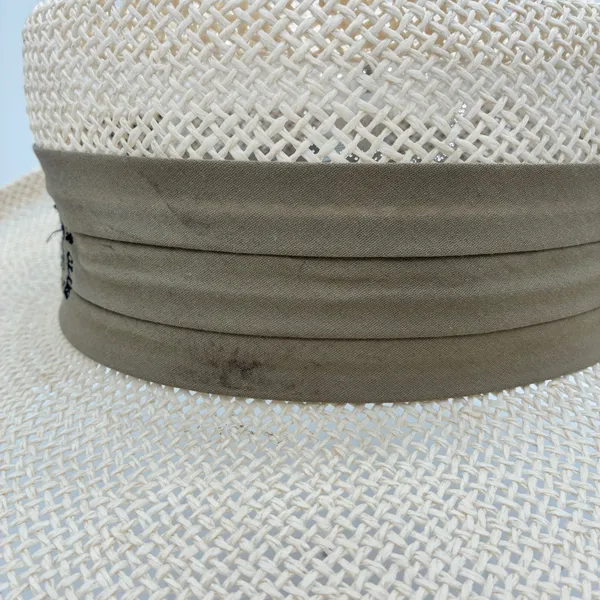 Pelican Hill‎ Golf Club Straw Hat Ribbon Flower Accent Resort Style - Image 9