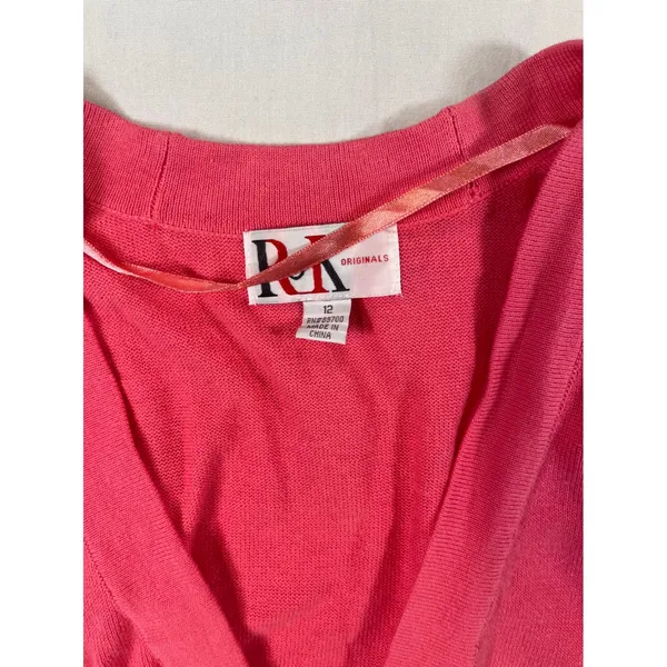 NEW R&K Originals Shrug Crop Sweater Womens Coral Pink 12 NWT - Image 2