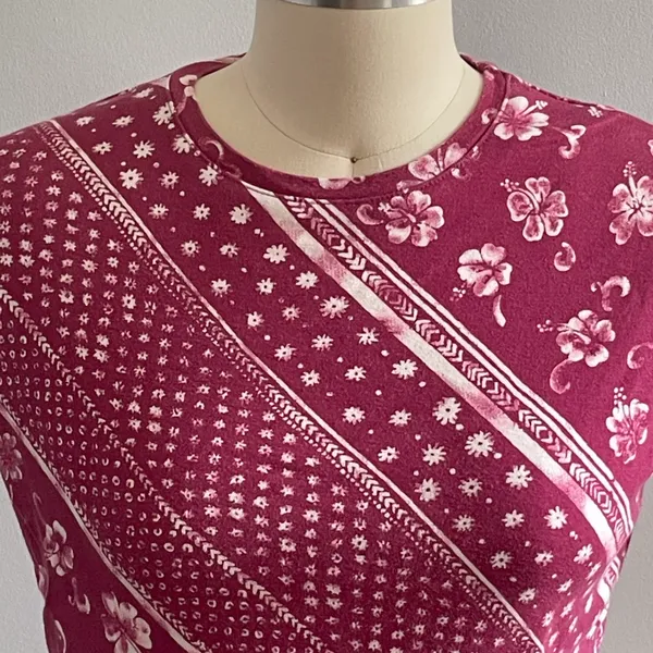 Vintage 1990s Coconut Girl Floral Top- Pink- Size Medium - Image 2