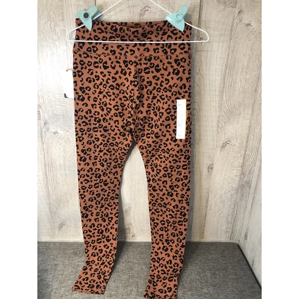 Wild Fable Womens Leopard Print High-Rise Leggings Tan Black Small - Image 2
