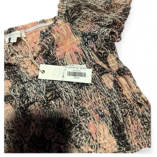 Olive & Oak Olivaceous Y2K Smocked & Tiered Stretch Crop Top with Tie‎ - Image 5