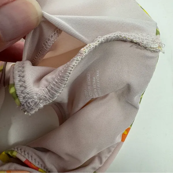Aerie Floral‎ Printed Ruffle Scoop Bikini Top Boho Retro Size XS NWOT - Image 8