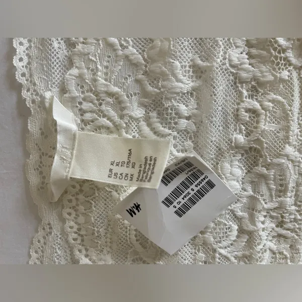H&M Romantic Lace & Cotton Blouse - Size XL - Image 5