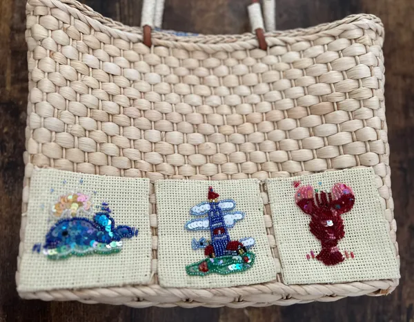 | seaside, sequin, straw, shoulder bag - Image 2