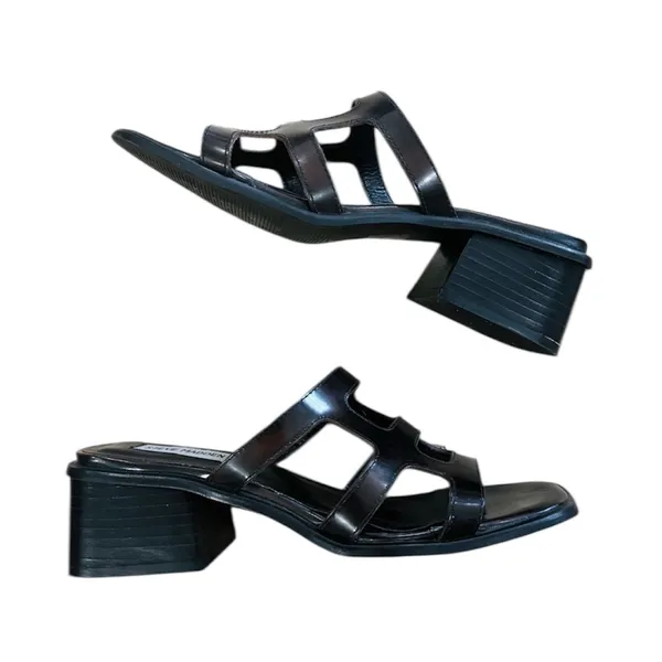 Steve Madden dark brown Leather Sandals Y2K - Image 2