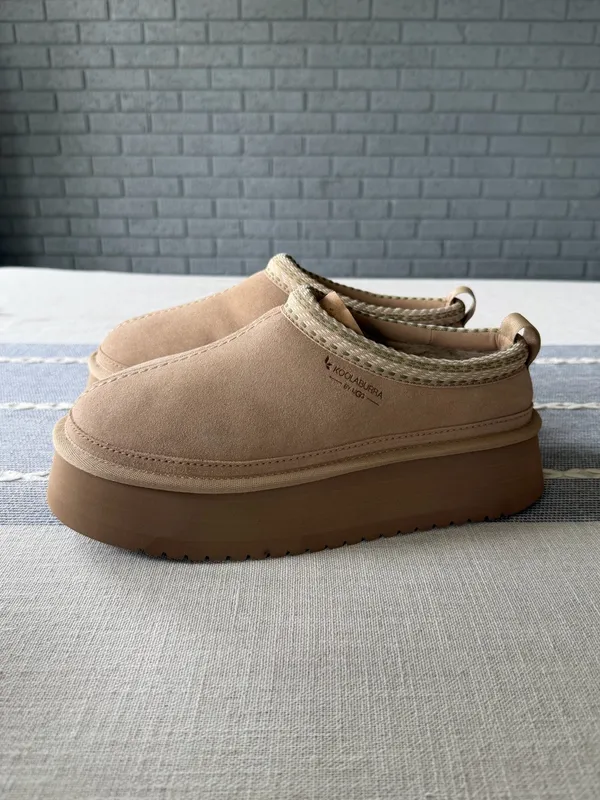 Koolaburra by Ugg NWT Burree Platform Shoes Slippers Desert Stone Sand Size 7 - Image 4