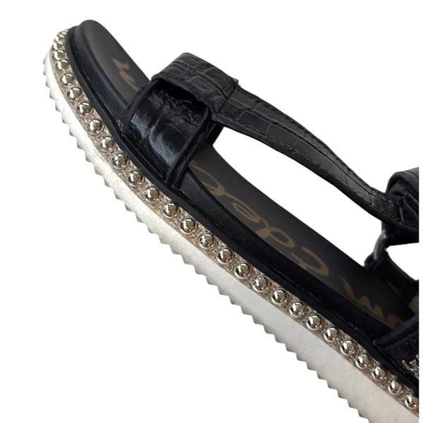 EUC Sam Edelman Leather Annalise Studded Sandals Black Size 6.5 - Image 3