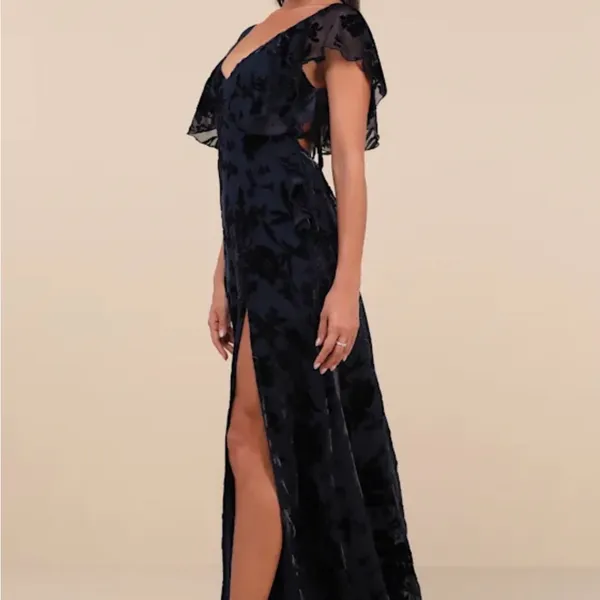 Lulu's Midnight Navy Maxi Dress - Image 3