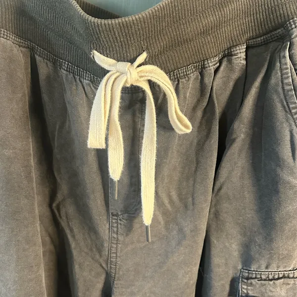 Aerie Charcoal Grey Cargo Jogger Pants | Size Large - Image 2