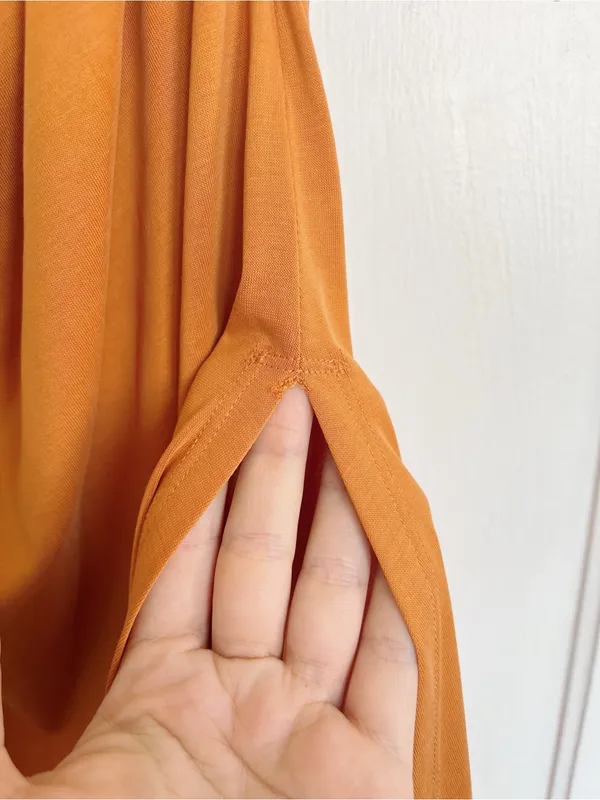 Anthropologie • The Gabbie Strapless Ruched Tube Dress jersey knit Mango orange - Image 10