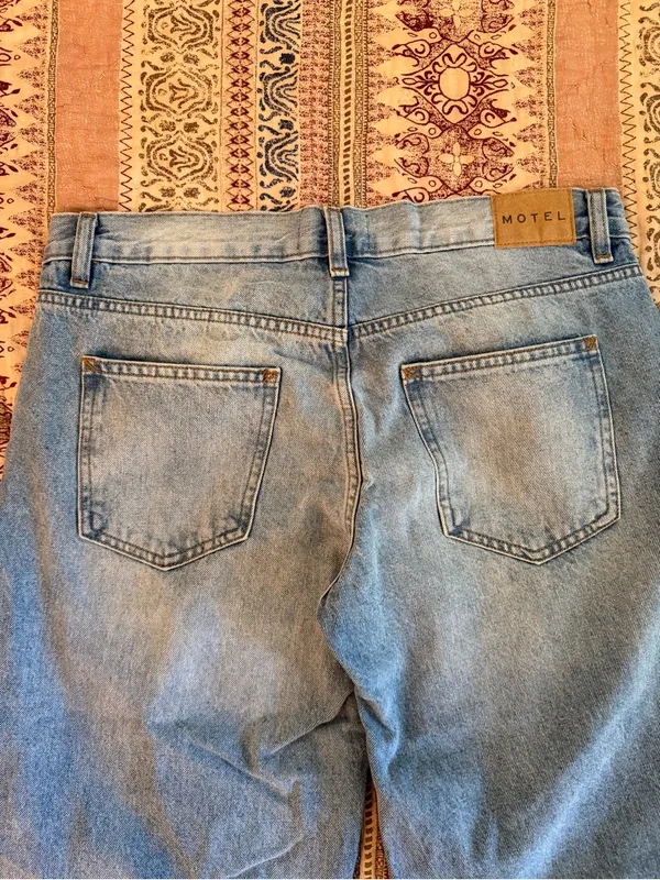 Motel Rocks light wash wide-leg jeans - Image 3