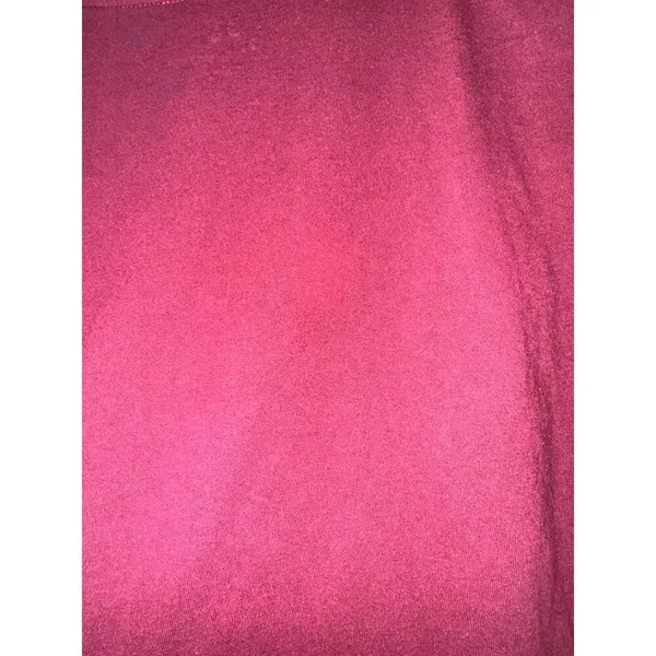 Hurley Y2K Deep Scoop V Neck Size Large Red Logo Short Sleeve Distressed ~Flawed - Image 7