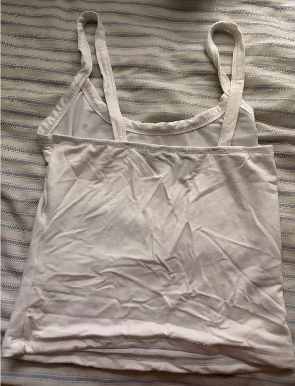 Plain white fox tank top  - Image 2