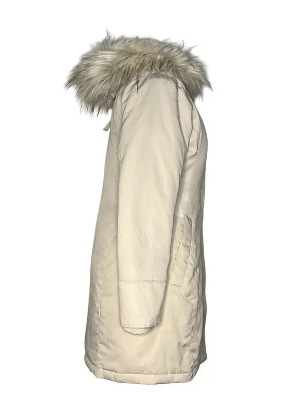 ABERCROMBIE & FITCH Ultra Parka Jacket Faux Fur Hood Womens Size Medium - Image 4