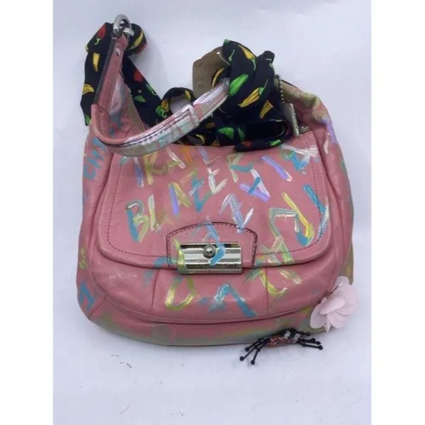Coach w hand customized by me w applique street ar - Image 3