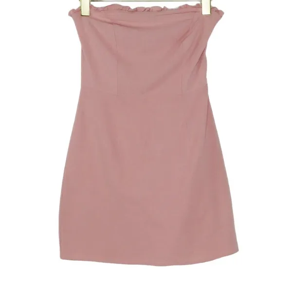Lisa Says Gah Lottie Moss Blush Pink Strapless Mini Dress XS - Image 4