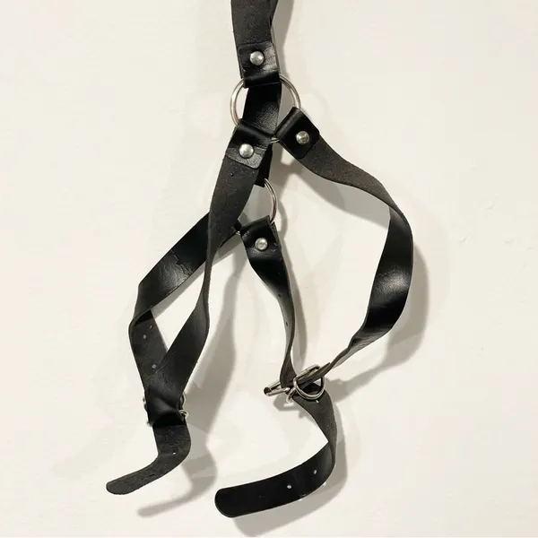 Women’s Goth Punk Rave Faux Leather One‎ Piece Silver Hardware Dominatrix - Image 3