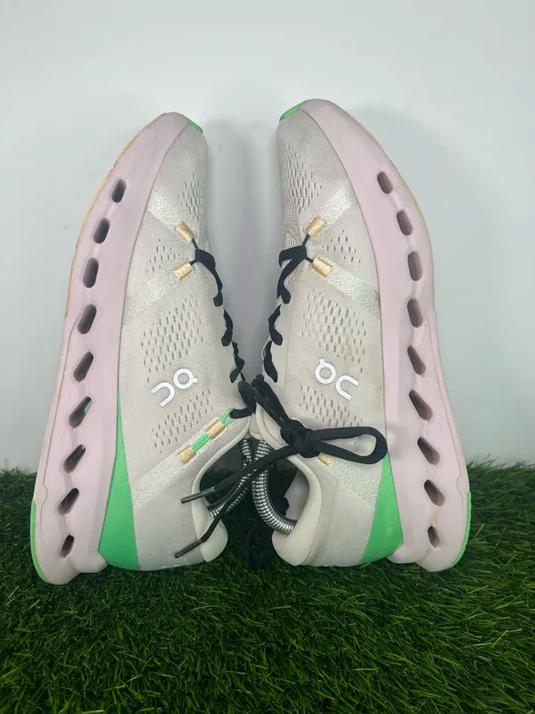 On Cloud Cloudsurfer Next CloudTec Phase Women’s Size 10.5 Running Shoes White Green Pink - Image 6