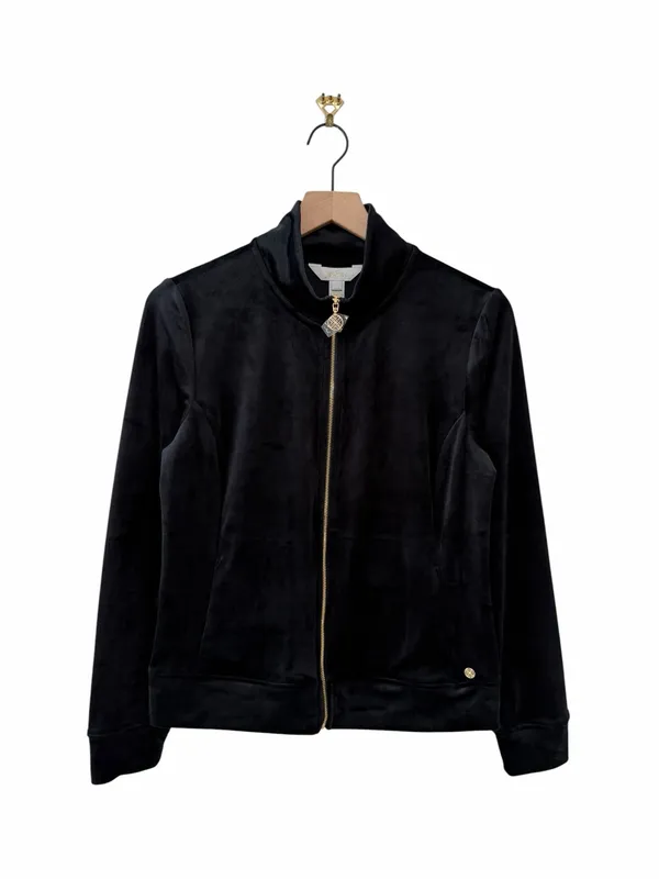 Lilly Pulitzer Regate Velour Jacket Black Size S NWT - Image 2