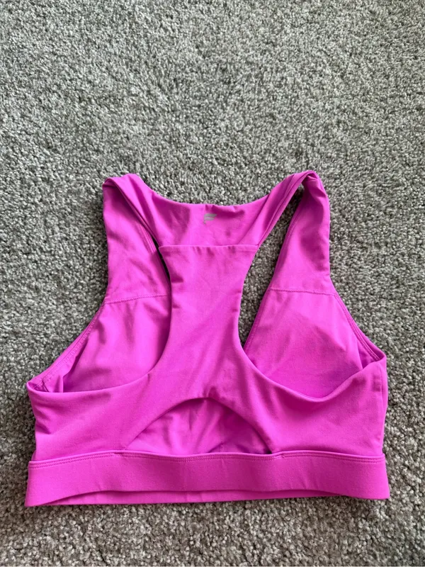 Fabletics Bright Pink Racerback Sports Bralette - Image 2