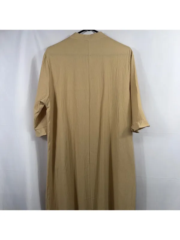 Women’s Beige Button Front Maxi Dress Size 2XL - Image 10