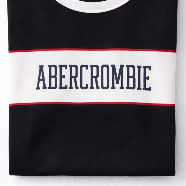 🆕👗 $48 Abercrombie & Fitch Track Bodycon Athletic Mini Logo Navy Dress XS 2 4 - Image 10