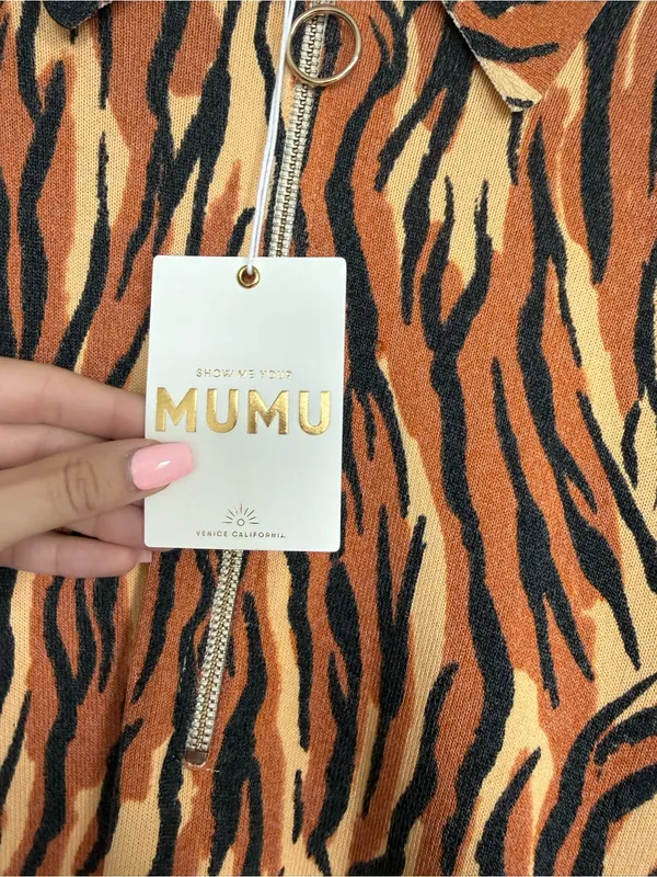 Show Me Your Mumu Charlie Collar Royal Tiger Dress - Image 4